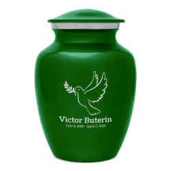 Peace Dove Sharing Urn - Shamrock Green