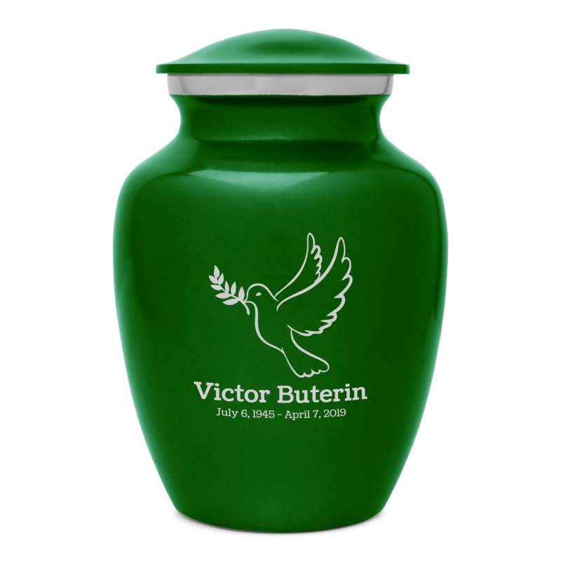 Peace Dove Sharing Urn - Shamrock Green