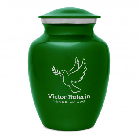 Peace Dove Sharing Urn - Shamrock Green