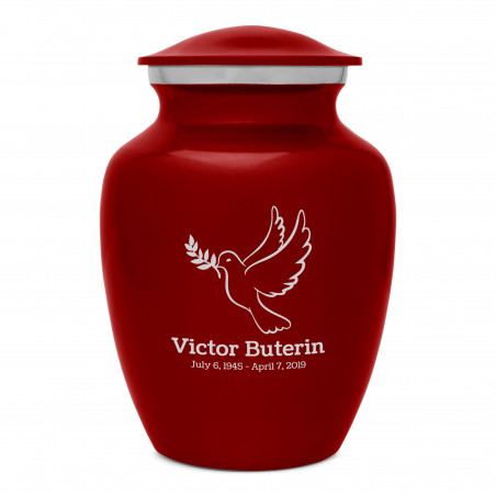 Peace Dove Sharing Urn - Ruby Red