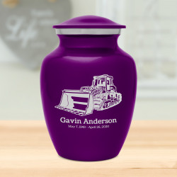 Bulldozer Sharing Urn - Purple Luster