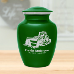 Bulldozer Sharing Urn - Shamrock Green