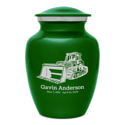 Bulldozer Sharing Urn - Shamrock Green