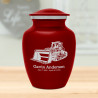 Bulldozer Sharing Urn - Ruby Red