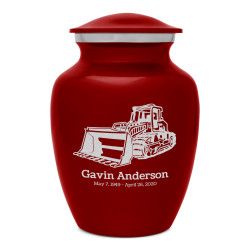 Bulldozer Sharing Urn - Ruby Red