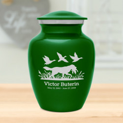 Duck Hunting Dog Sharing Urn - Shamrock Green