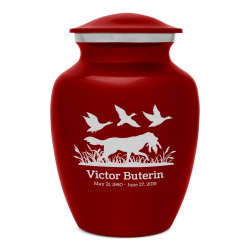 Duck Hunting Dog Sharing Urn - Ruby Red