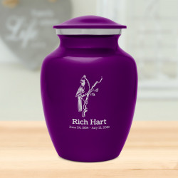 Cardinal Sharing Urn - Purple Luster