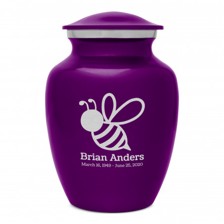 Bee Sharing Urn - Purple Luster