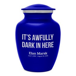 It's Awfully Dark In Here Sharing Urn - Midnight Blue