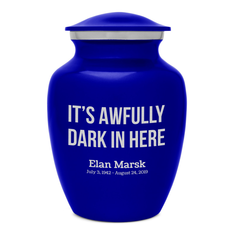 It's Awfully Dark In Here Sharing Urn - Midnight Blue