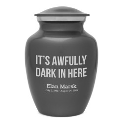 It's Awfully Dark In Here Sharing Urn - Gunmetal Gray