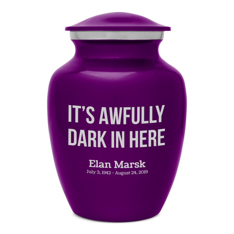It's Awfully Dark In Here Sharing Urn - Purple Luster