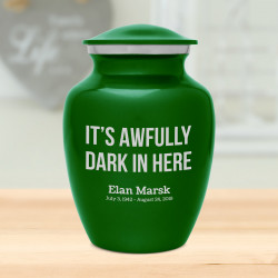 It's Awfully Dark In Here Sharing Urn - Shamrock Green