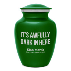 It's Awfully Dark In Here Sharing Urn - Shamrock Green