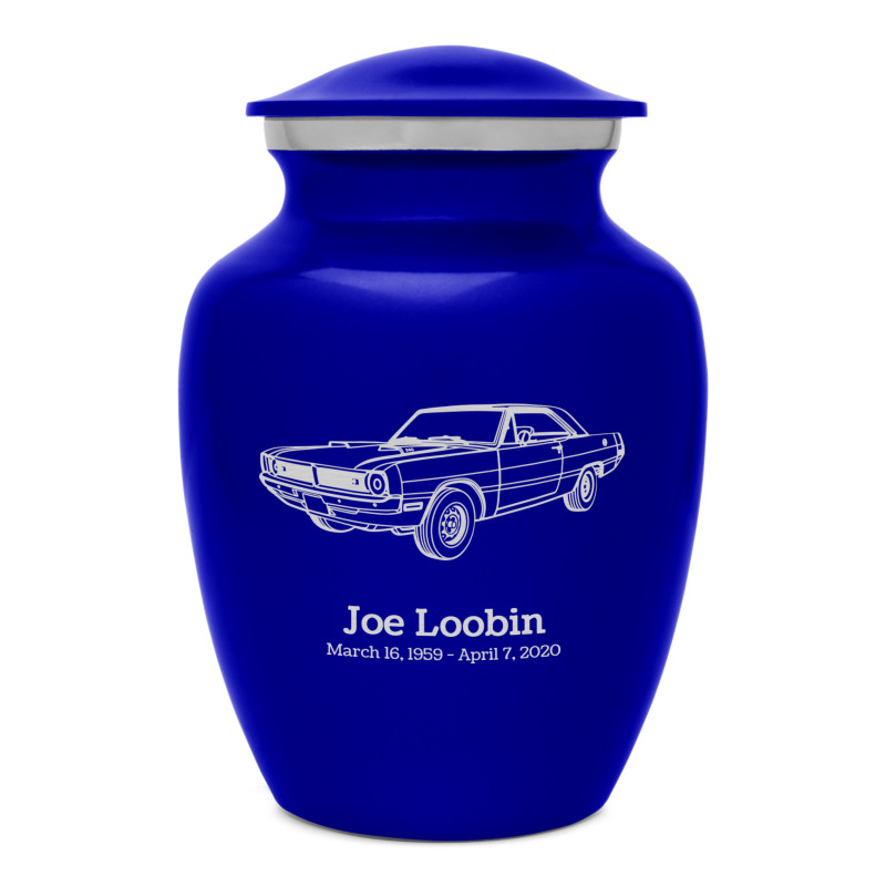 Seventies Muscle Car Sharing Urn - Midnight Blue