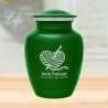 Crochet Heart Sharing Urn - Shamrock Green
