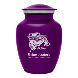 Offroad Truck Sharing Urn - Purple Luster