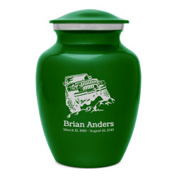 Offroad Truck Sharing Urn - Shamrock Green