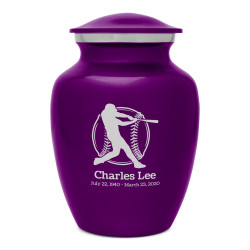 Baseball Sharing Urn - Purple Luster
