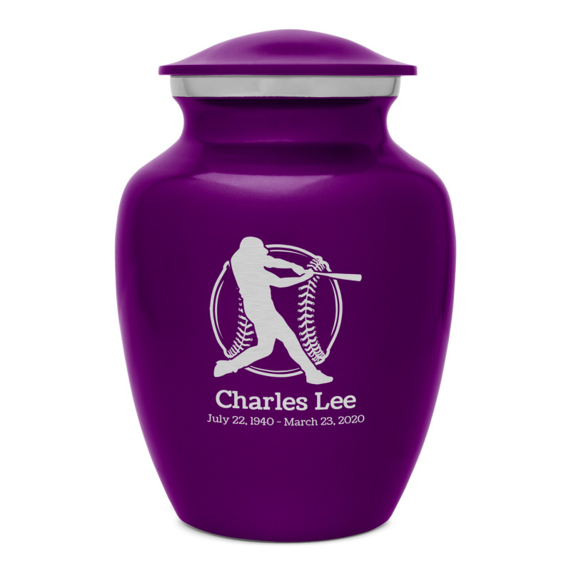 Baseball Sharing Urn - Purple Luster
