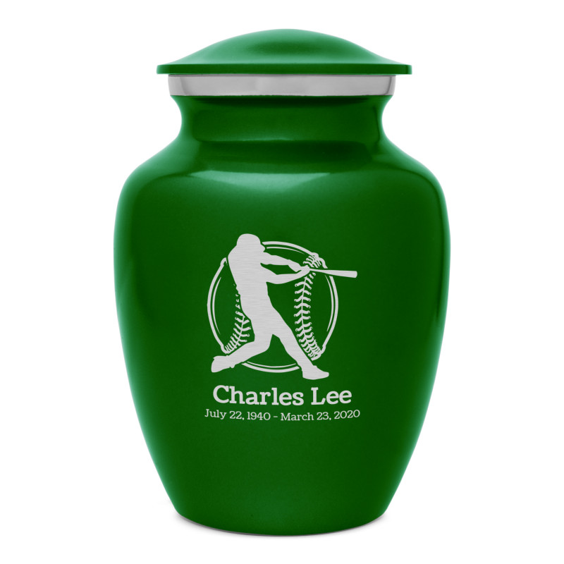 Baseball Sharing Urn - Shamrock Green