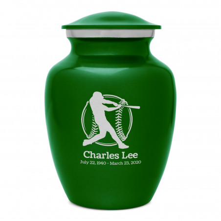Baseball Sharing Urn - Shamrock Green