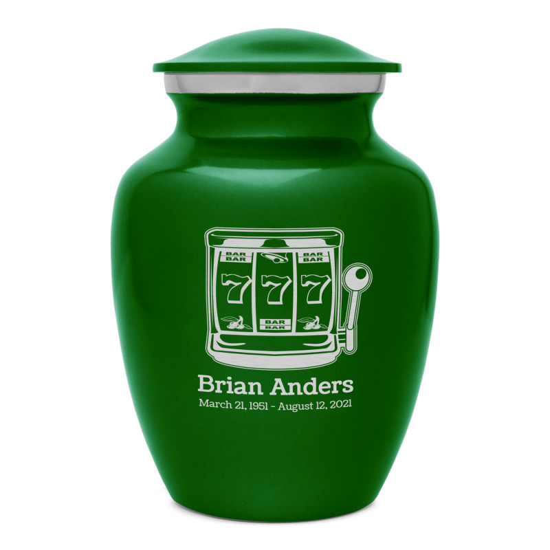 Slot Machine Sharing Urn - Shamrock Green