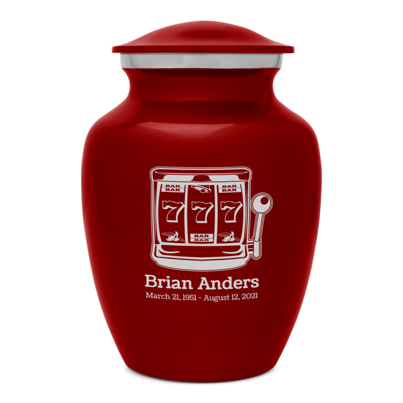 Slot Machine Sharing Urn - Ruby Red