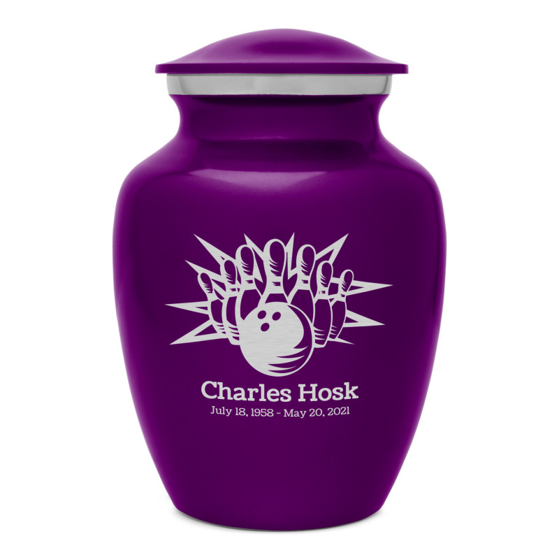 Bowling Sharing Urn - Purple Luster