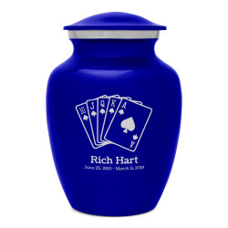 Playing Cards Sharing Urn - Midnight Blue