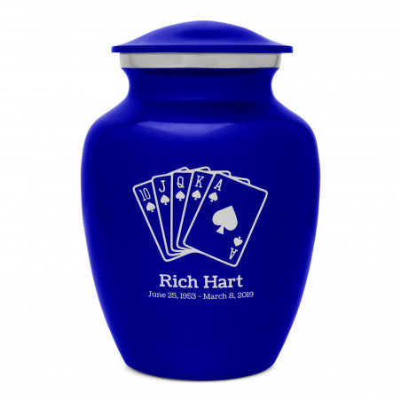 Playing Cards Sharing Urn - Midnight Blue