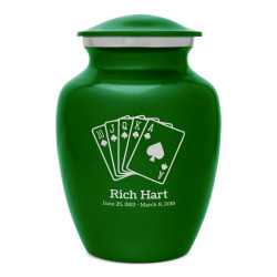 Playing Cards Sharing Urn - Shamrock Green