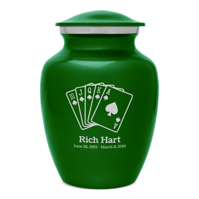Playing Cards Sharing Urn - Shamrock Green