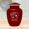 Playing Cards Sharing Urn - Ruby Red