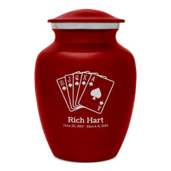 Playing Cards Sharing Urn - Ruby Red