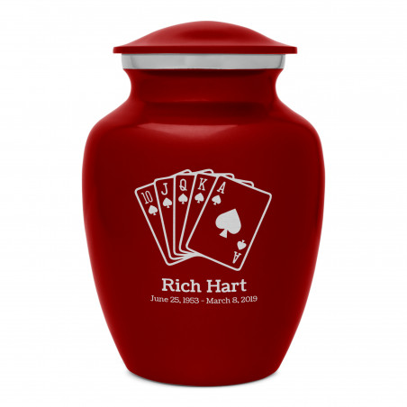Playing Cards Sharing Urn - Ruby Red