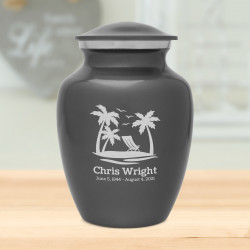 Tropical Beach Sharing Urn - Gunmetal Gray