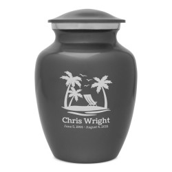 Tropical Beach Sharing Urn - Gunmetal Gray