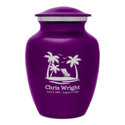Tropical Beach Sharing Urn - Purple Luster