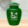 Tropical Beach Sharing Urn - Shamrock Green