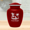 Tropical Beach Sharing Urn - Ruby Red
