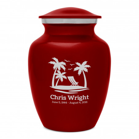 Tropical Beach Sharing Urn - Ruby Red