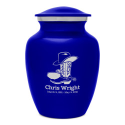 Cowboy Boots Sharing Urn - Midnight Blue