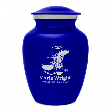 Cowboy Boots Sharing Urn - Midnight Blue