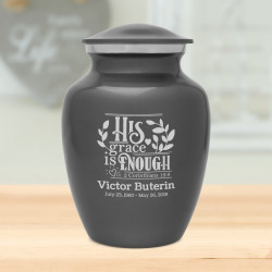 His Grace Is Enough Sharing Urn - Gunmetal Gray