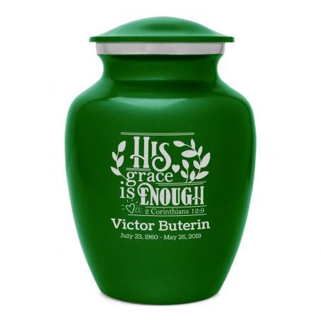 His Grace Is Enough Sharing Urn - Shamrock Green