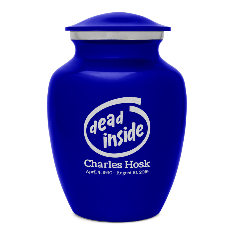 Dead Inside Sharing Urn - Midnight Blue