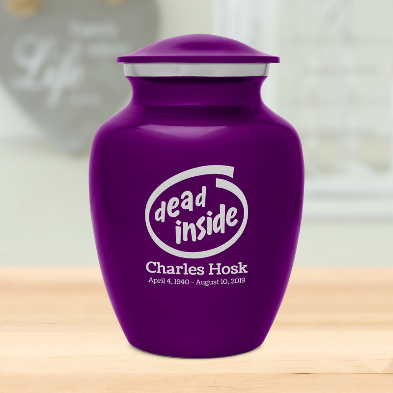 Dead Inside Sharing Urn - Purple Luster