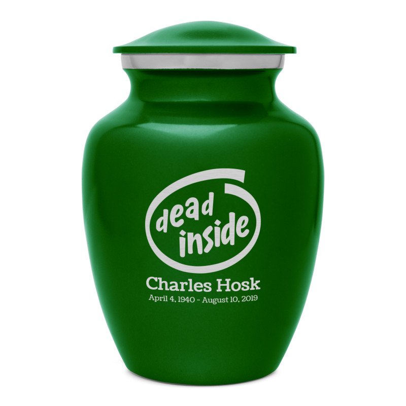 Dead Inside Sharing Urn - Shamrock Green